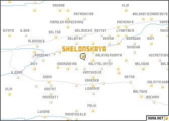 map of Shelonskaya