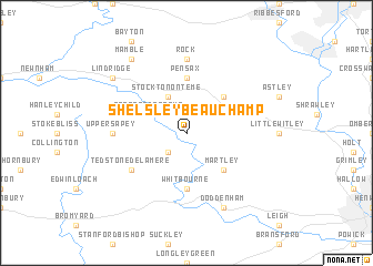 map of Shelsley Beauchamp