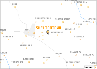 map of Sheltontown