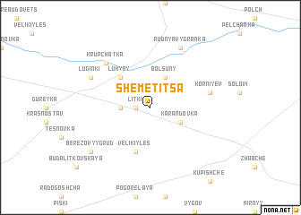 map of Shemetitsa