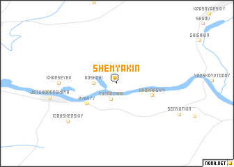 map of Shemyakin