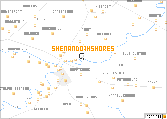 map of Shenandoah Shores