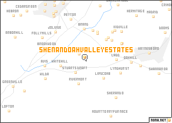 map of Shenandoah Valley Estates