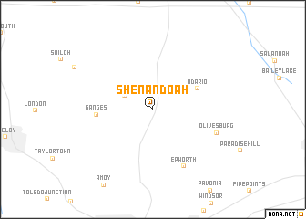 map of Shenandoah