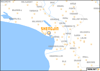 map of Shëngjin