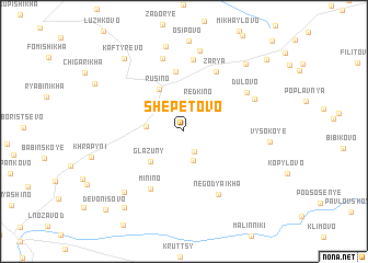 map of Shepetovo
