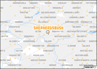 map of Shepherds Bush