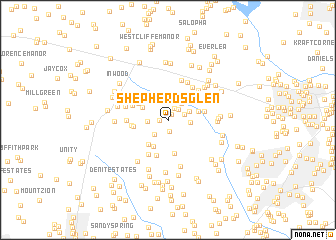 map of Shepherds Glen