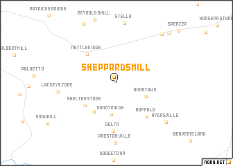 map of Sheppards Mill