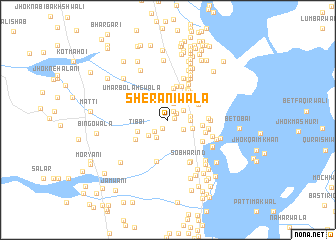 map of Sherānīwāla