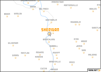 map of Sheridan