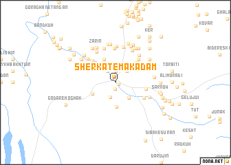 map of Sherkat-e Mākādām