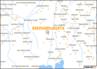 map of Sher Khān jo Goth