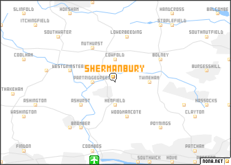 map of Shermanbury