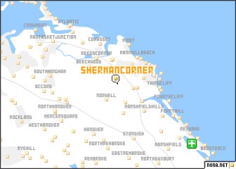 map of Sherman Corner