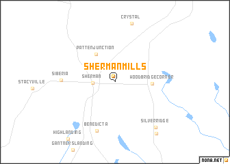 map of Sherman Mills