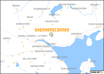 map of Shermans Corner