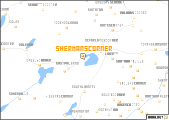 map of Shermans Corner