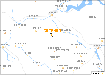 map of Sherman