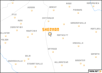 map of Sherman