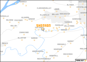 map of Sherman