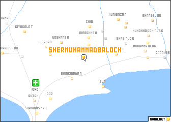 map of Sher Muhammad Baloch