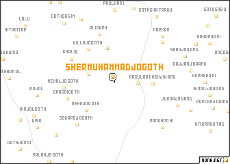 map of Sher Muhammad jo Goth