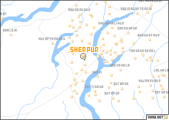 map of Sherpur