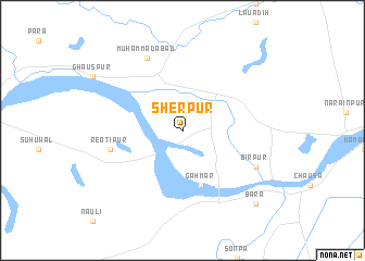 map of Sherpur