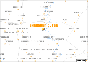map of Shersheniovtse