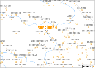 map of Shervīneh