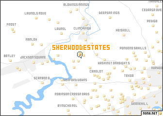 map of Sherwood Estates