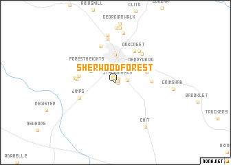 map of Sherwood Forest