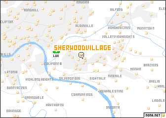 map of Sherwood Village