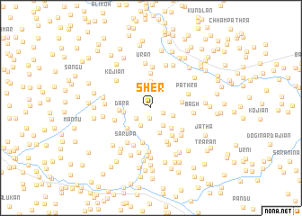 map of Sher