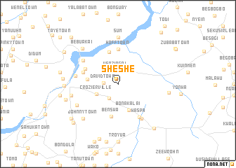 map of Sheshe