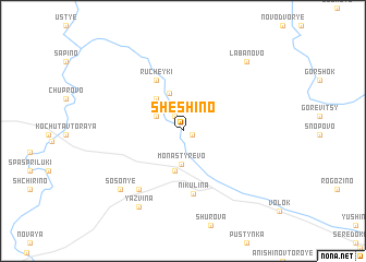 map of Sheshino