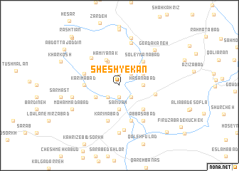 map of Shesh Yekān