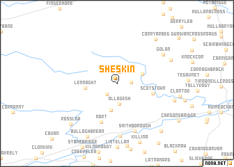 map of Sheskin