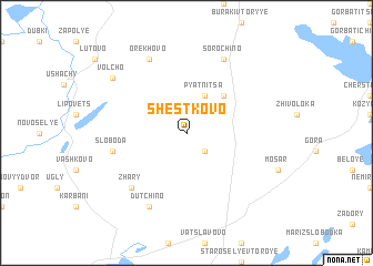 map of Shestkovo