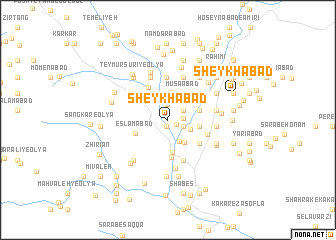 map of Sheykhābād