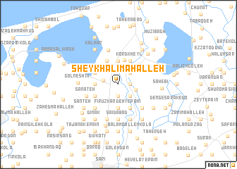 map of Sheykh ‘Alī Maḩalleh