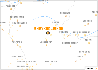 map of Sheykh ‘Alī Shāh