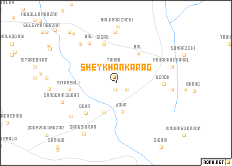 map of Sheykhān Karag