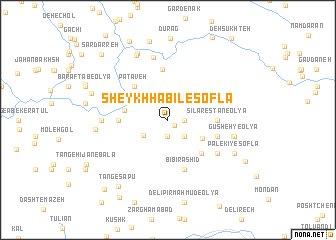 map of Sheykh Hābīl-e Soflá