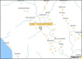 map of Sheykhīān Mārī