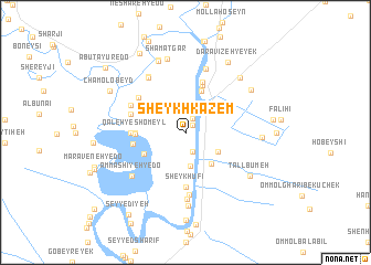 map of Sheykh Kāz̧em