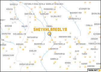 map of Sheykhlān-e ‘Olyā