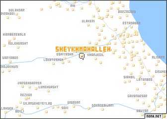 map of Sheykh Maḩalleh