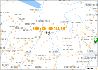 map of Sheykh Maḩalleh